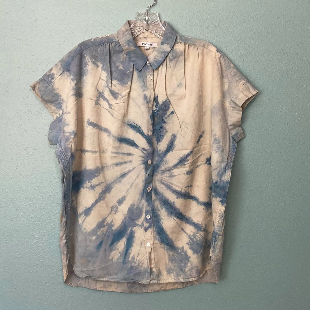 Madewell Central shirt in a custom bleach tie dye